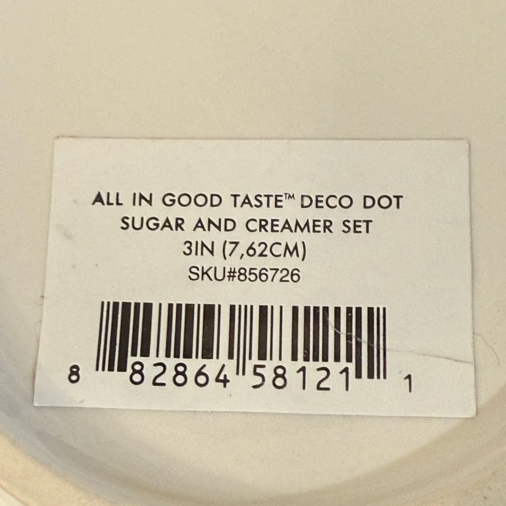 kate spade Lenox Polk a Dot Ceramic Creamer&Sugar Set with Coaster Set & Napkins